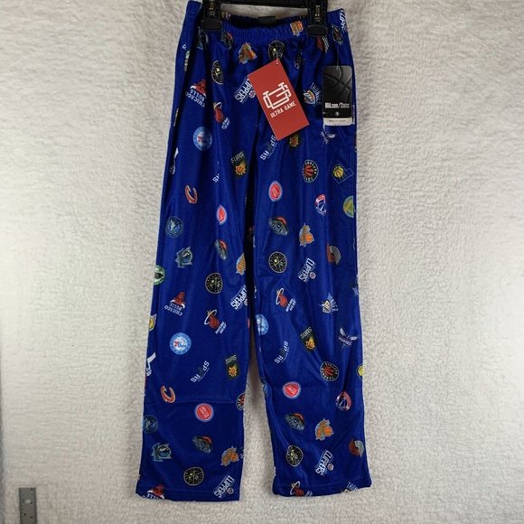 NBA Basketball‎ Ultra Game Pajama Set Boys 7 Heather Gray Blue Sleepwear S7896 - Picture 7 of 9